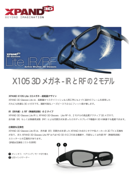 X105 3Dメガネ - IRとRFの2モデル