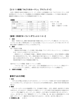 （みどりのカｰテン・ライトタﾞウンキｬンヘﾟｰン・新宿打ち水大作戦） [PDF