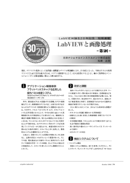 LabVIEW誕生20年記念 LabVIEWと画像処理