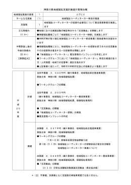 神奈川県地域福祉支援計画進行管理台帳