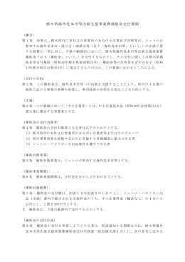 栃木県海外見本市等出展支援事業費補助金交付要領（PDF：144KB）