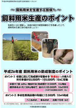 飼料用米生産のポイント - 千葉県農業再生協議会
