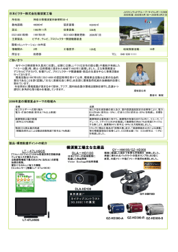 横須賀工場主な生産品 - JVC Corporate profile