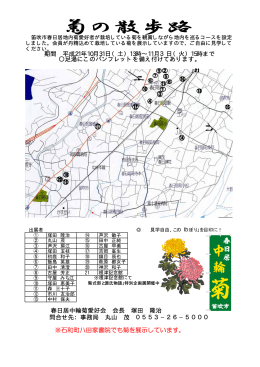 ※石和町八田家書院でも菊を展示しています。 春日居中輪菊