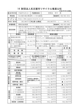 14 財団法人名古屋市リサイクル推進公社 (PDF形式, 15.00KB)