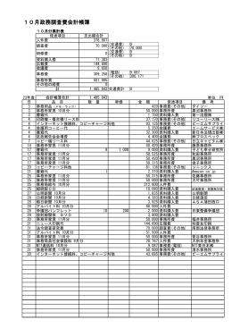 10月政務調査費会計帳簿