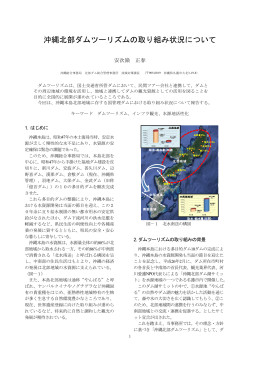 沖縄北部ダムツーリズムの取り組み状況について