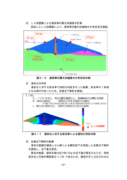 - 57 - ⑧ L2地震動による堤体等の最大加速度の計算 設定
