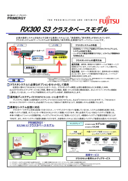 RX300 S3 クラスタベースモデル