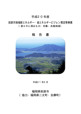 H20年度 糸島新エネルギービジョン策定報告書