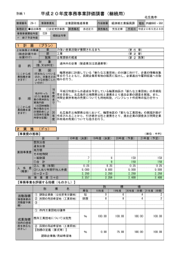 平成20年度事務事業評価調書（継続用）