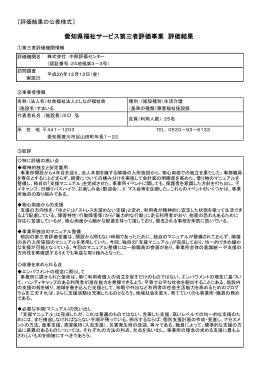 評価結果（PDF） - 愛知県社会福祉協議会