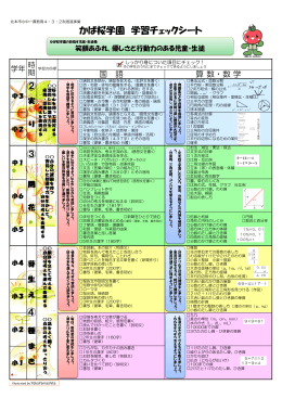 かば桜学園 学習チェックシート（PDF：894.6KB）