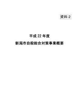 平成22年度新潟市自殺総合対策事業概要（資料2）(PDF:285KB)
