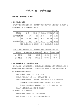 平成25年度 事業報告書