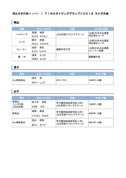 詳細 - 日本水泳連盟