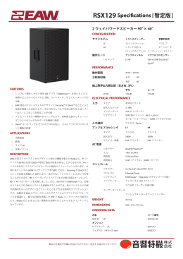 RSX129 Specifications [暫定版]