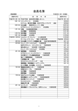 会員名簿 - 一般社団法人日本電線工業会
