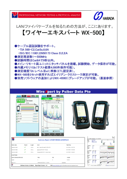 西日本営業所より 新製品情報 ワイヤーエキスパート社LANテスターを