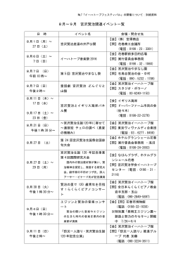 宮沢賢治関連イベント一覧（8月から9月まで）（PDF形式：180KB）