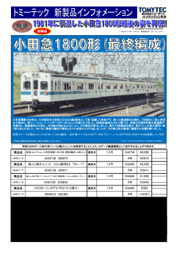 鉄道コレクション小田急電鉄1800形(最終編成)4両セット