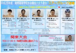 平成28年度 関東高等学校水泳競技大会予選会速報