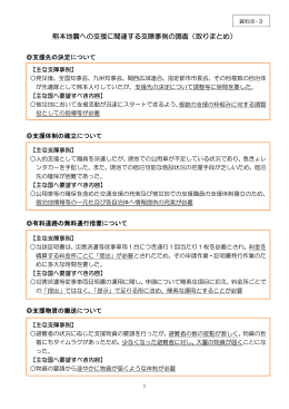 熊本地震への支援に関連する支障事例の調査