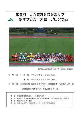 2015 JA東京みなみCUP 大会要項
