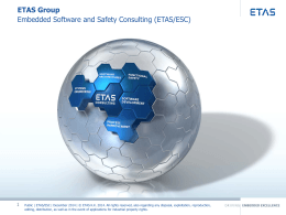 ETAS Group Embedded Software and Safety Consulting
