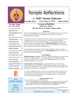 July August 2015 - Tri-State/Denver Buddhist Temple