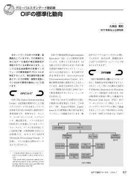 OIFの標準化動向