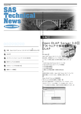 Open OLAP Server 3.0 ソフトウェアで実現する OLAP