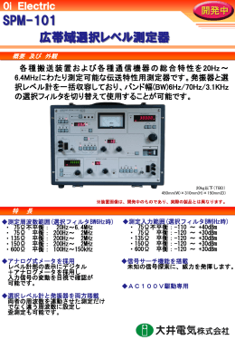 広帯域選択レベル測定器 SPM-101