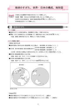 地球のすがた，世界・日本の構成，地形図