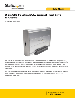 3.5in USB FireWire SATA External Hard Drive