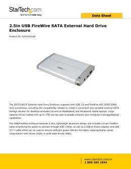 2.5in USB FireWire SATA External Hard Drive