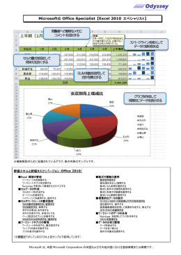 Microsoft® Office Specialist 【Excel 2010 スペシャリスト】