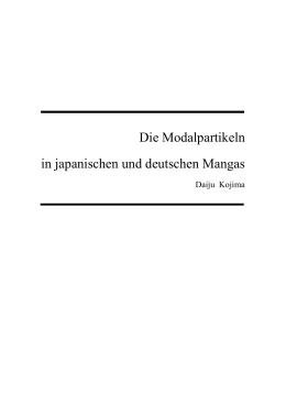 Die Modalpartikeln in japanischen und deutschen Mangas