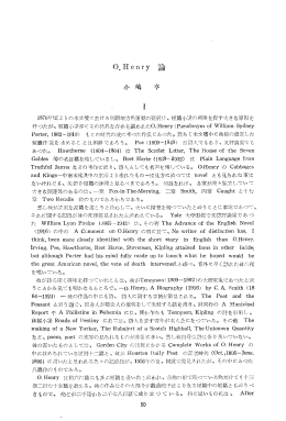 Page 1 O. Henry 論 1870年頃よりの米文壇に於ける所譜地方色運動の