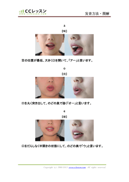 中国語の発音の口の形【PDF】