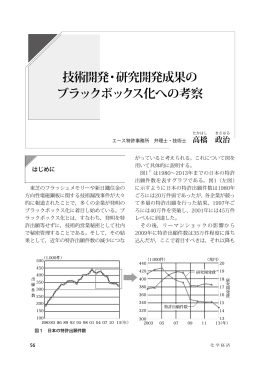 技術開発・研究開発成果の ブラックボックス化への考察