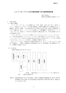 ハンバーガーパティの日本農林規格に係る規格調査結果（PDF:348KB）