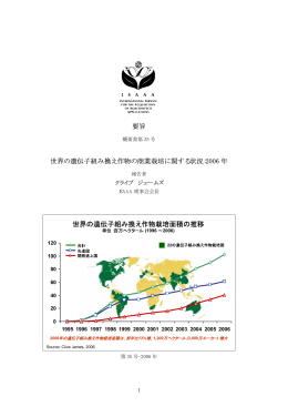 世界の遺伝子組み換え作物の商業栽培に関する状況:2006 年