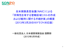 2013年5月 - 日本損害保険協会
