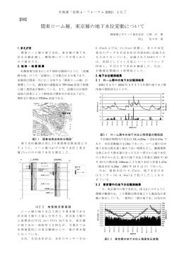 関東ローム層，東京層の地下水位変動について