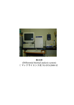 熱天秤 (Differential thermal analysis system) （マックサイエンス社 TG
