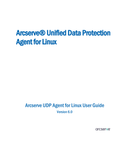Arcserve UDP Agent for Linux User Guide
