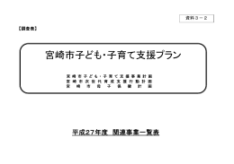宮崎市子ども・子育て支援プラン関係事業調査表(PDF 337KB)