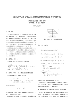 並列スケルトンによる差分法計算の記述とその効率化