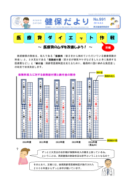 No.991号 医療費ダイエット作戦（前編） ～医療費の